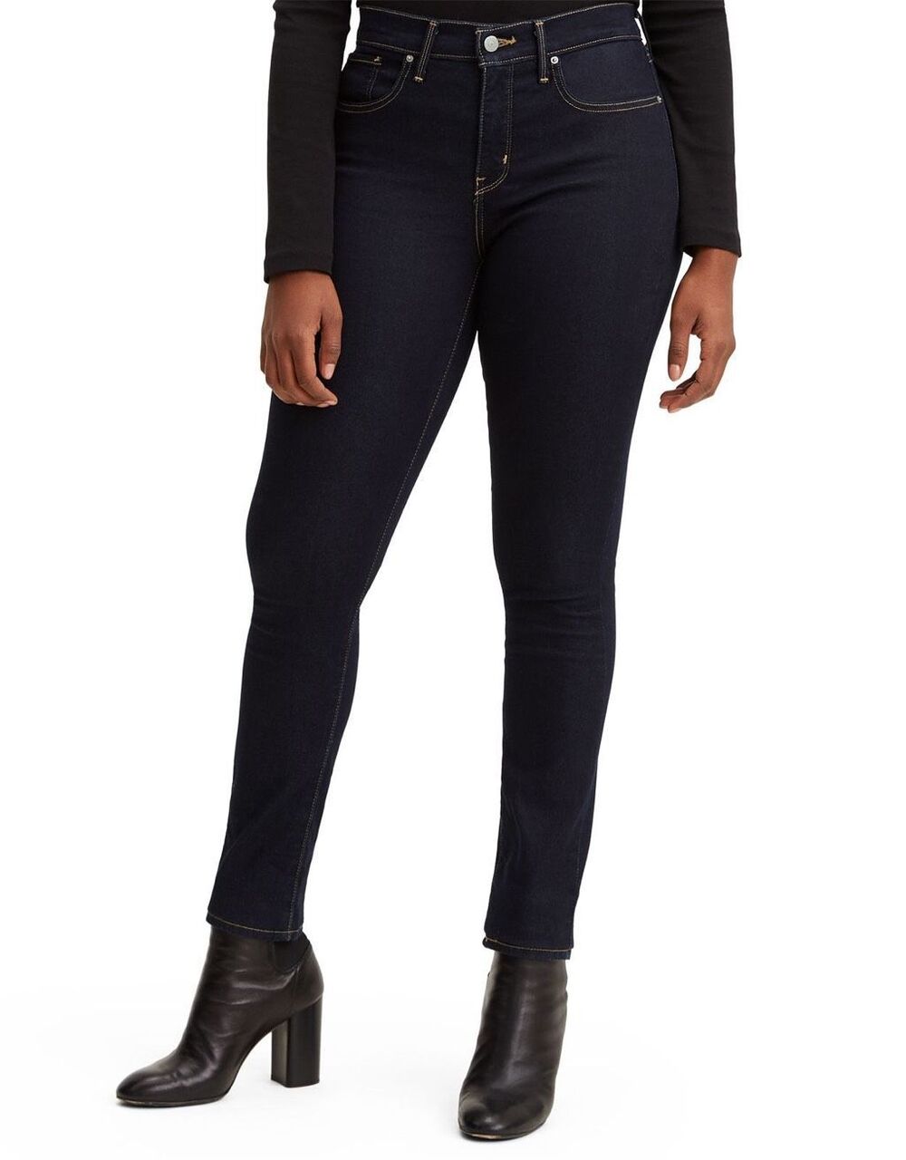 Levi's 311 Mid Rise Cotton Shaping Skinny Jeans Darkest Sky 18W Short